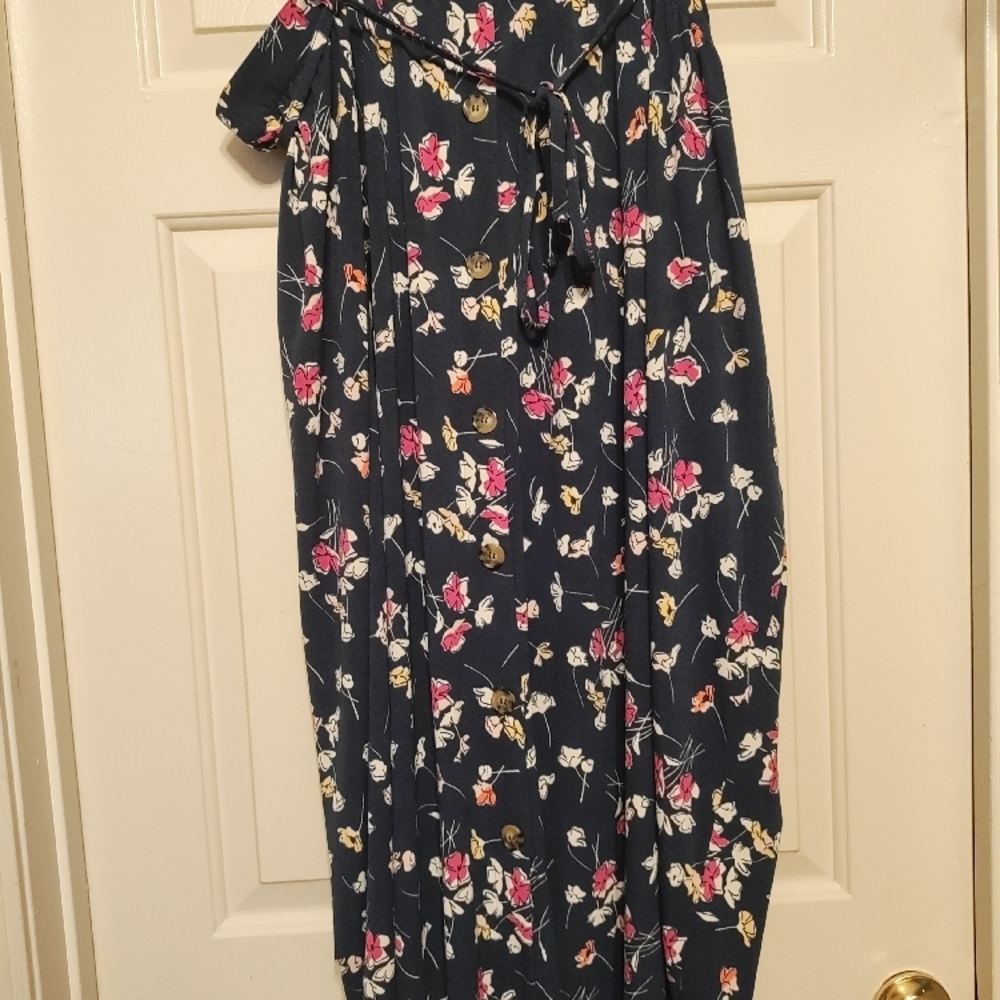 Floral Maxi Skirt with Belt